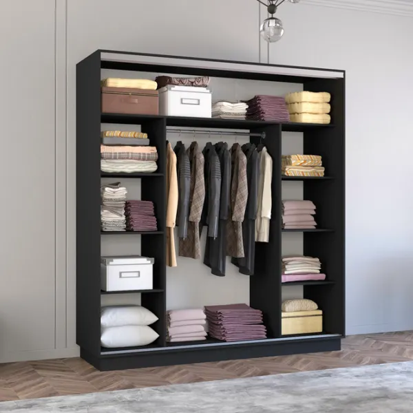 Dulap Mobildor-Lux Fox 200 x 60 x 210 / PAL / Antracit photo 3