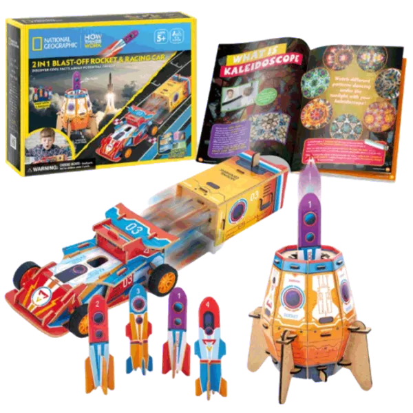 Puzzle CubicFun Blast-Off Rocket & Racing Car 5+/ Numărul de piese:  photo 1