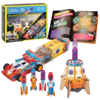 Puzzle CubicFun Blast-Off Rocket & Racing Car 5+/ Numărul de piese: 