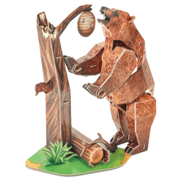 Puzzle CubicFun Brown Bear 8+/ Количество деталей: 88  photo 1