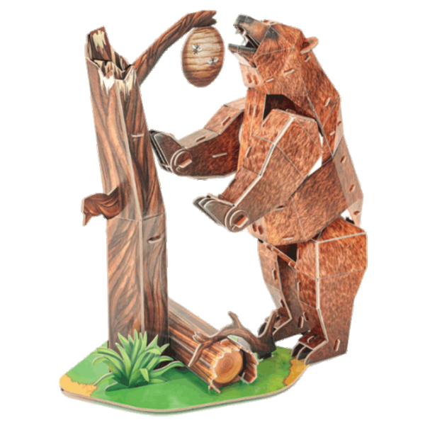Puzzle CubicFun Brown Bear 8+/ Количество деталей: 88  photo 1
