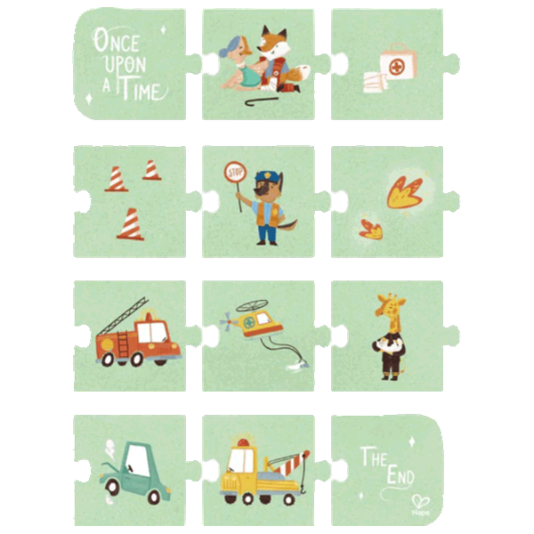 Puzzle Hape Rescue Vehicles 3+/ Numărul de piese: 71 photo 1