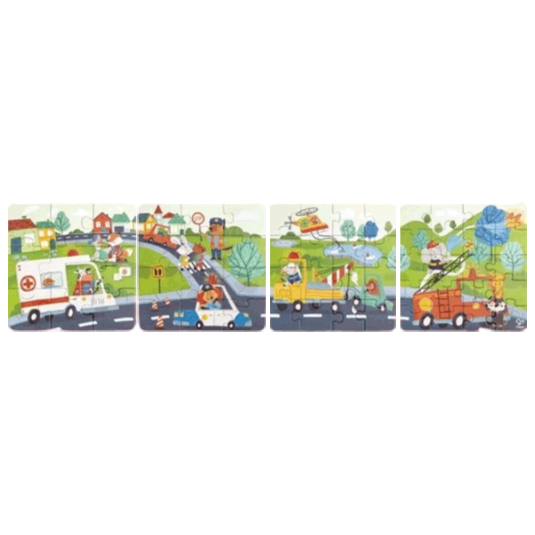 Puzzle Hape Rescue Vehicles 3+/ Numărul de piese: 71 photo 2