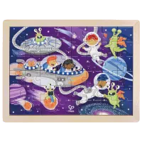 Puzzle Hape Space Friends 4+/ Numărul de piese: 48