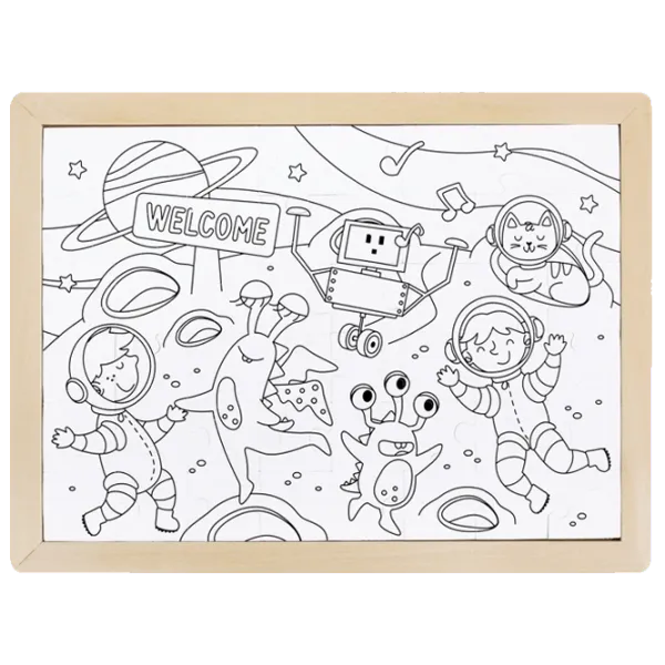 Puzzle Hape Space Friends 4+/ Количество деталей: 48 photo 2 Puzzle Hape Space Friends 4+/ Количество деталей: 48 photo 2