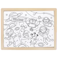 Puzzle Hape Space Friends 4+/ Количество деталей: 48 photo 2