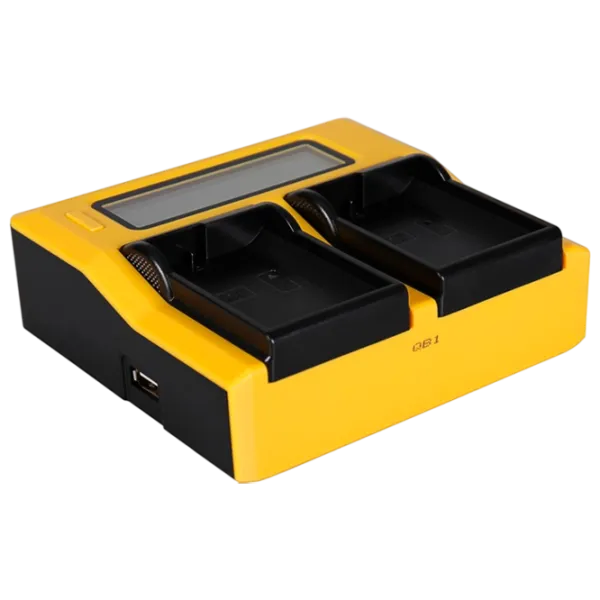 Зарядное устройство для фото аккумулятора Patona Dual LCD USB  / Желтый photo 1