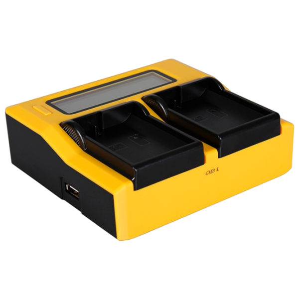 Зарядное устройство для фото аккумулятора Patona Dual LCD USB  / Желтый photo 1