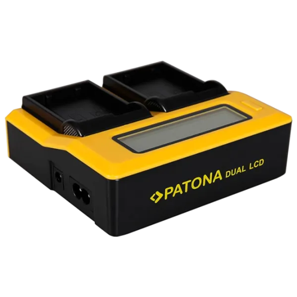 Зарядное устройство для фото аккумулятора Patona Dual LCD USB  / Желтый photo 2