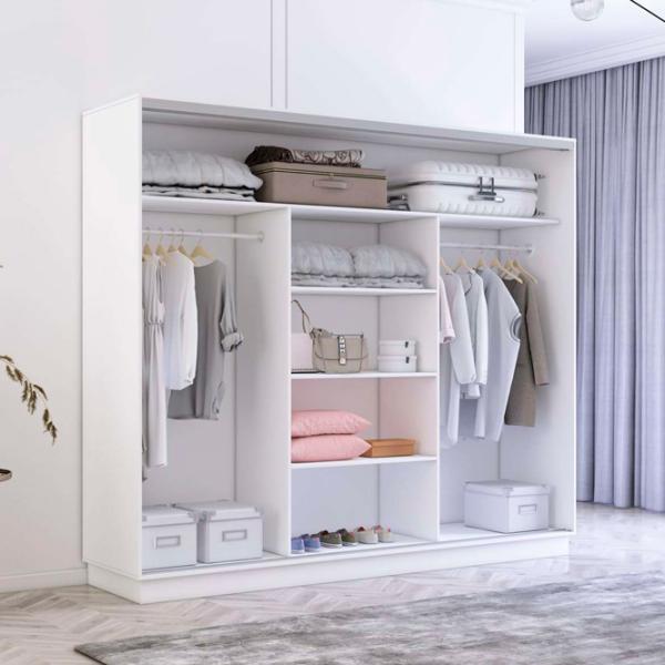 Шкаф Mobildor-Lux Fox 240 x 60см x 220 / ЛДСП / White photo 2