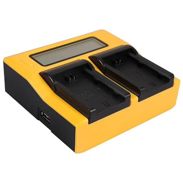 Зарядное устройство для фото аккумулятора Patona Dual LCD USB 1.5 А / Желтый photo 1