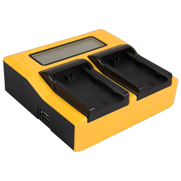 Зарядное устройство для фото аккумулятора Patona Dual LCD USB 1.5 А / Желтый photo 1
