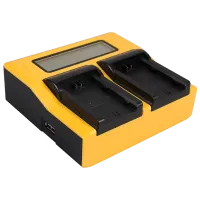Зарядное устройство для фото аккумулятора Patona Dual LCD USB 1.5 А / Желтый