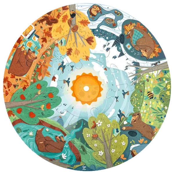 Puzzle Hape Four Seasons 3+/ Numărul de piese: 16 photo 1