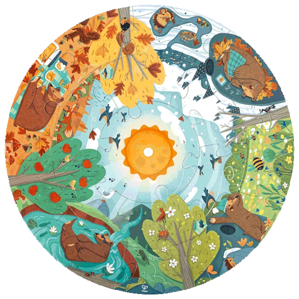 Puzzle Hape Four Seasons 3+/ Numărul de piese: 16 photo 1