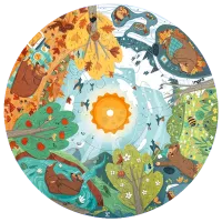 Puzzle Hape Four Seasons 3+/ Numărul de piese: 16