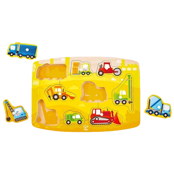 Puzzle Hape Construction Peg 2+/ Количество деталей: 9 photo 1