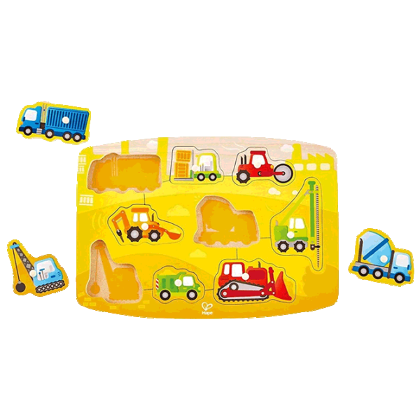 Puzzle Hape Construction Peg 2+/ Количество деталей: 9 photo 1