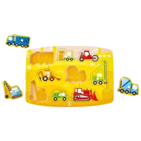 Puzzle Hape Construction Peg 2+/ Количество деталей: 9
