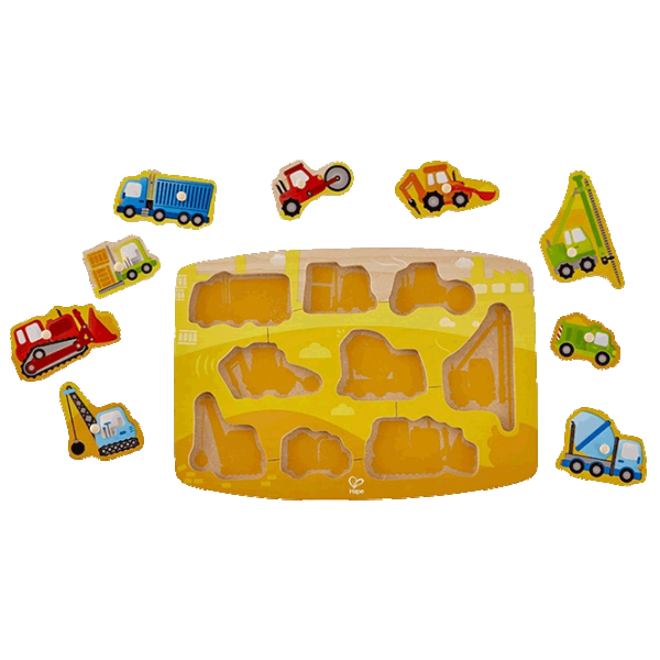 Puzzle Hape Construction Peg 2+/ Количество деталей: 9 photo 2