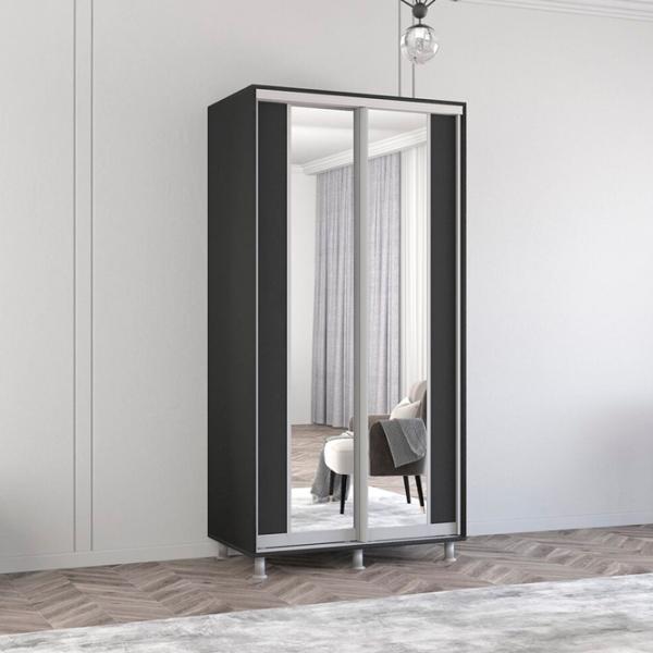 Шкаф Mobildor-Lux ARON P K2 120 x 60см x 230 / ЛДСП / Antracit photo 2