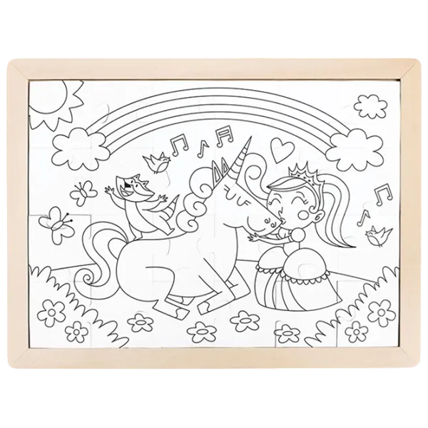 Puzzle Hape Unicorn Friends 3+/ Количество деталей: 24 photo 2