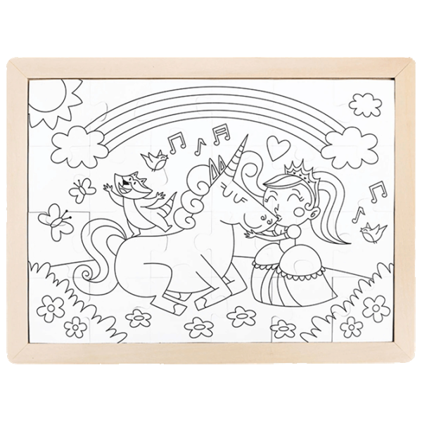 Puzzle Hape Unicorn Friends 3+/ Количество деталей: 24 photo 2