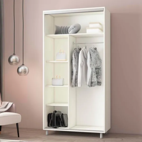 Шкаф Mobildor-Lux ARON P K2 130 x 60см x 240 / ЛДСП / Antracit photo 3