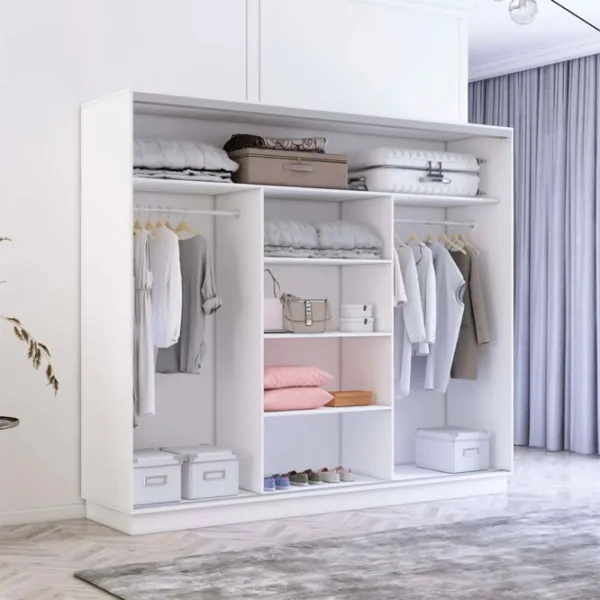 Шкаф Mobildor-Lux Fox 240 x 60см x 200 / ЛДСП / Белый photo 2