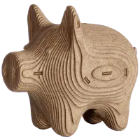 Puzzle Ewa Toys COINBANK: PIG 14+/ Numărul de piese: 88 