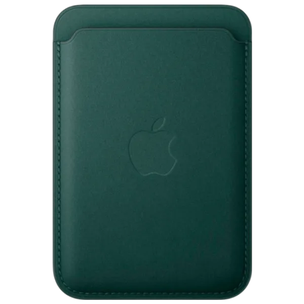 Чехол-бумажник Apple iPhone 12 - 16 All Apple / MagSafe / FineWoven / Темный Зеленый photo 1