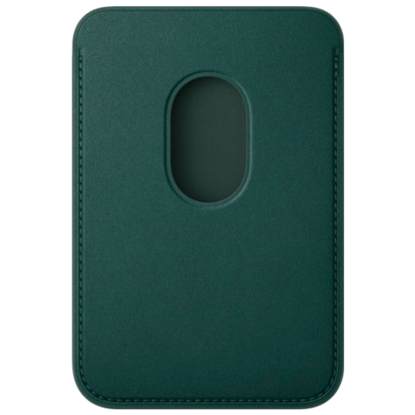 Чехол-бумажник Apple iPhone 12 - 16 All Apple / MagSafe / FineWoven / Темный Зеленый photo 2