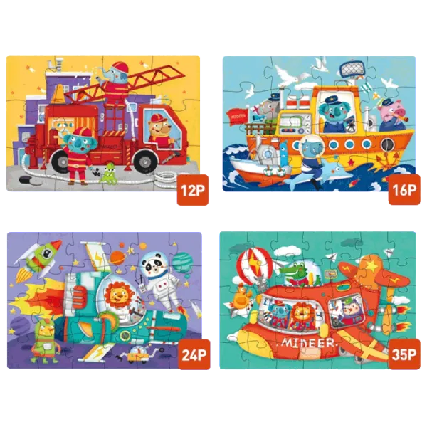 Puzzle Mideer Transportation 3+/ Количество деталей: 87 photo 1
