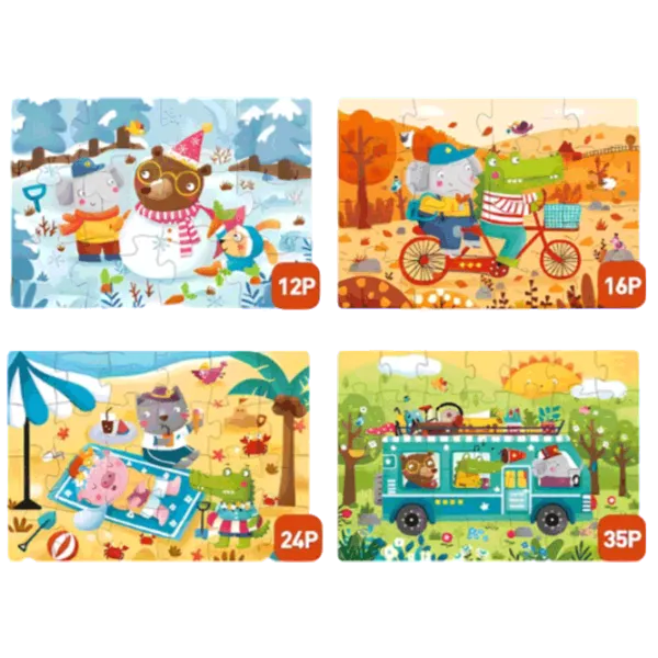Puzzle Mideer Four Seasons 3+/ Количество деталей: 87 photo 1
