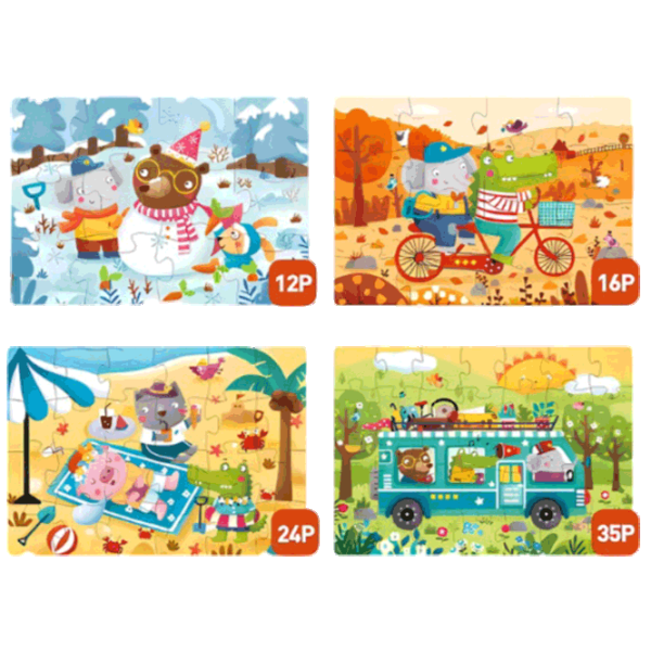 Puzzle Mideer Four Seasons 3+/ Количество деталей: 87 photo 1