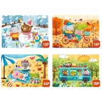 Puzzle Mideer Four Seasons 3+/ Numărul de piese: 87