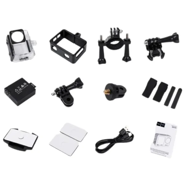 Cameră action Hoco DV101 16 MP / 900 mAh / Black photo 5 Cameră action Hoco DV101 16 MP / 900 mAh / Black photo 5