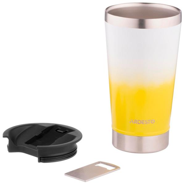 Cană termo Ardesto Coffee Time AR2647YL Yellow 0.47l photo 5