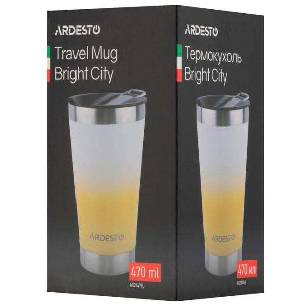 Cană termo Ardesto Coffee Time AR2647YL Yellow 0.47l photo 6