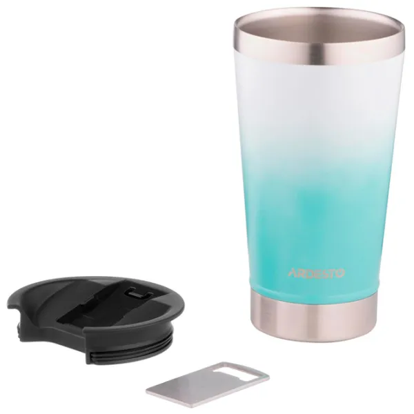 Cană termo Ardesto Coffee Time AR2647YL Blue 0.47l photo 5