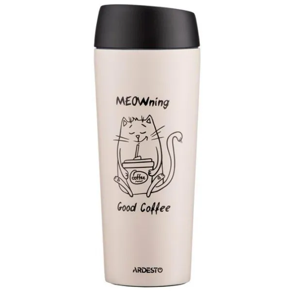Термокружка Ardesto Classic AR2645WC Бежевый 0.45л photo 1 Термокружка Ardesto Classic AR2645WC Бежевый 0.45л photo 1