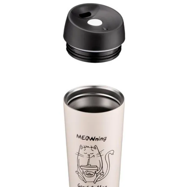 Термокружка Ardesto Classic AR2645WC Бежевый 0.45л photo 4 Термокружка Ardesto Classic AR2645WC Бежевый 0.45л photo 4