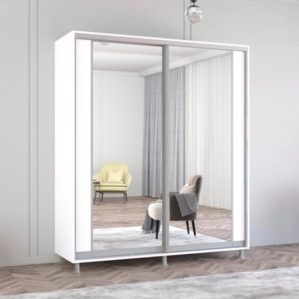 Dulap Mobildor-Lux ARON P K2 200 x 60 x 200 / PAL / Alb photo 2