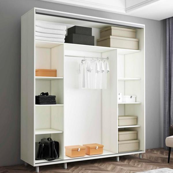 Dulap Mobildor-Lux ARON P K2 200 x 60 x 200 / PAL / Alb photo 3