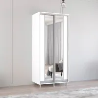 Dulap Mobildor-Lux ARON P K2 100 x 60 x 210 / PAL / Alb photo 2