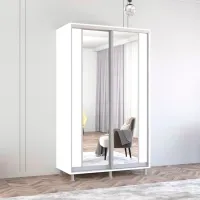 Dulap Mobildor-Lux ARON P K2 140 x 60 x 210 / PAL / Alb photo 3