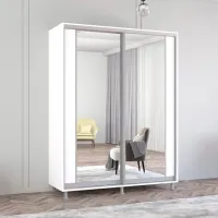 Dulap Mobildor-Lux ARON P K2 180 x 60 x 210 / PAL / Alb photo 3