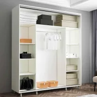 Dulap Mobildor-Lux ARON P K2 200 x 60 x 210 / PAL / Alb photo 3