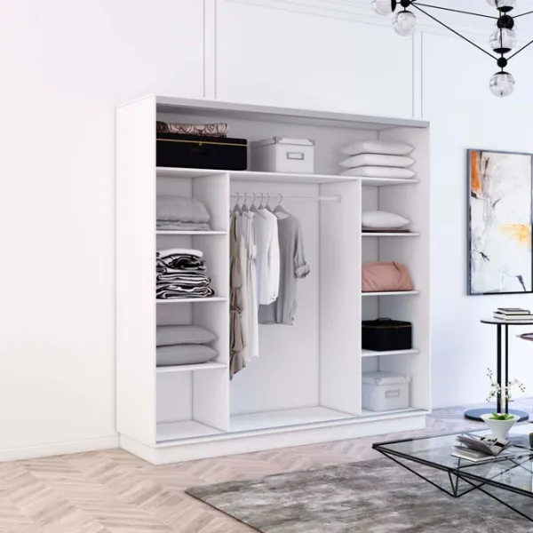 Шкаф Mobildor-Lux Fox 230 x 60см x 200 / ЛДСП / White photo 2