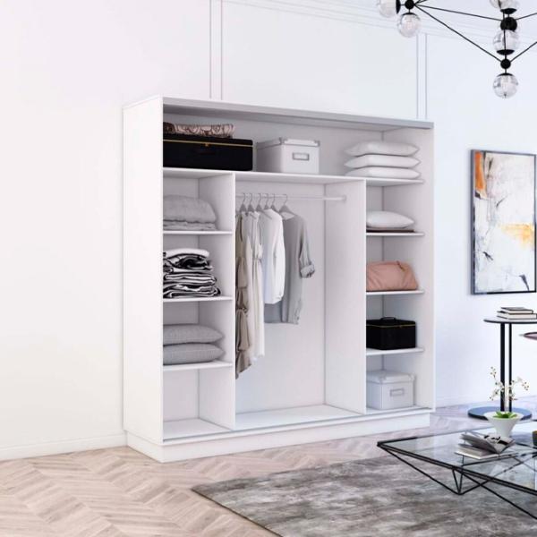 Dulap Mobildor-Lux Fox 200 x 60 x 210 / PAL / Alb photo 2